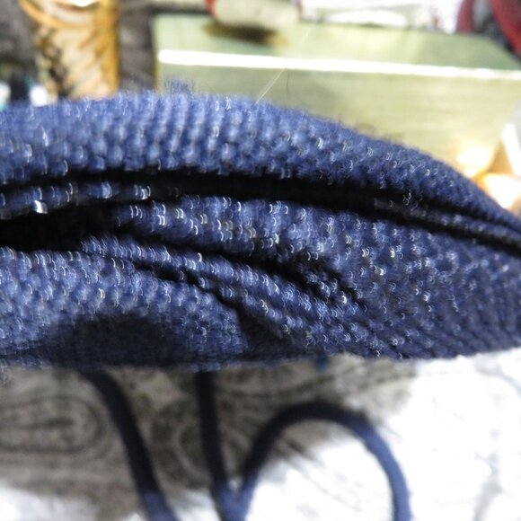 BOGO Palazzo Vecchio Firenze in Italian navy woven rafia wood handle crossbody - Picture 11 of 15